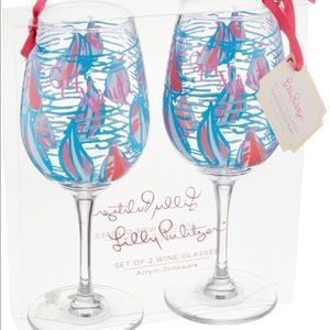 Lily Pulitzer Get Nauti wine glasses